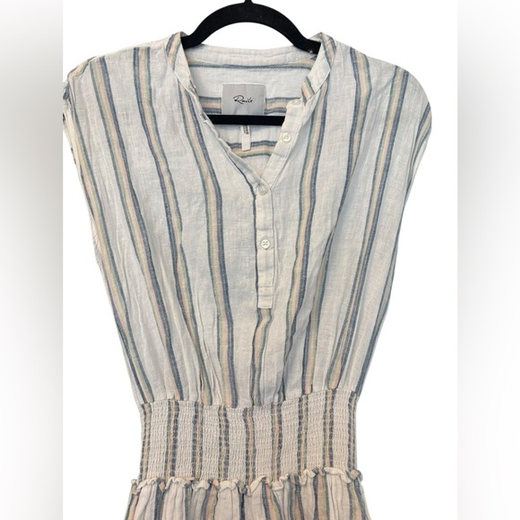 Rails Women's Angelina Cape May Stripe Linen Short White Dress Size XS - Picture 5 of 6